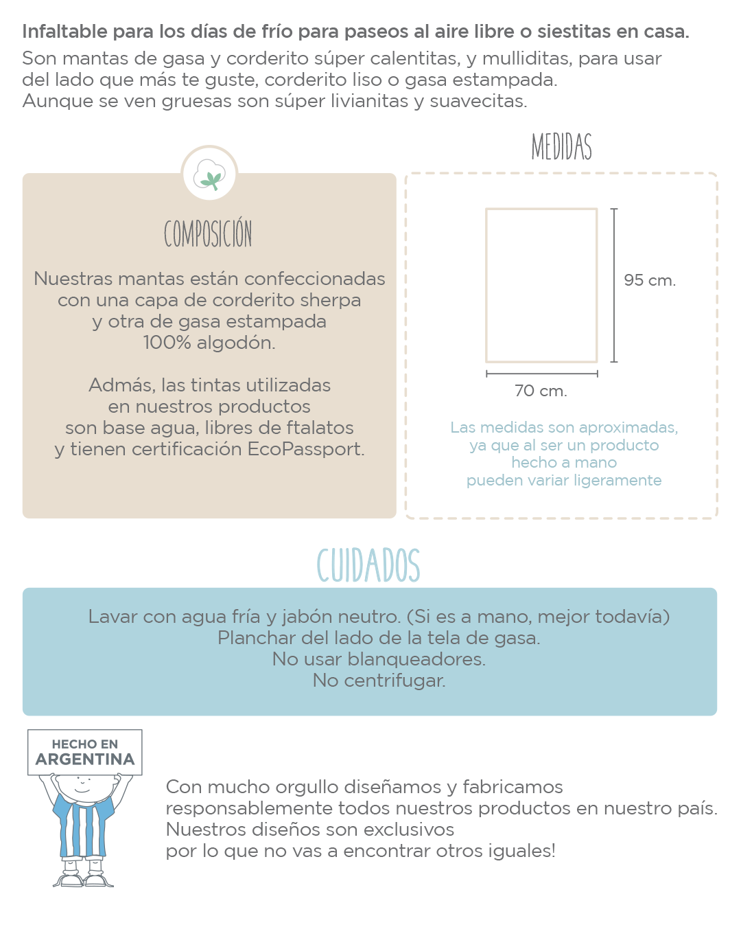 Descripcion manta corderito